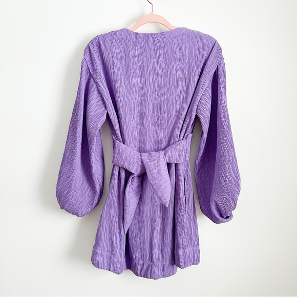 4SI3NNA Purple Aurelie Long Sleeve Minidress sz XS - Picture 9 of 10